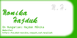 monika hajduk business card