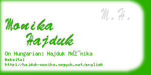 monika hajduk business card